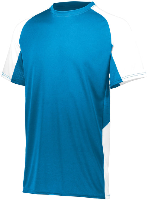 Augusta Sportswear Youth Cutter Jersey (1518), Color 'Power Blue/White'